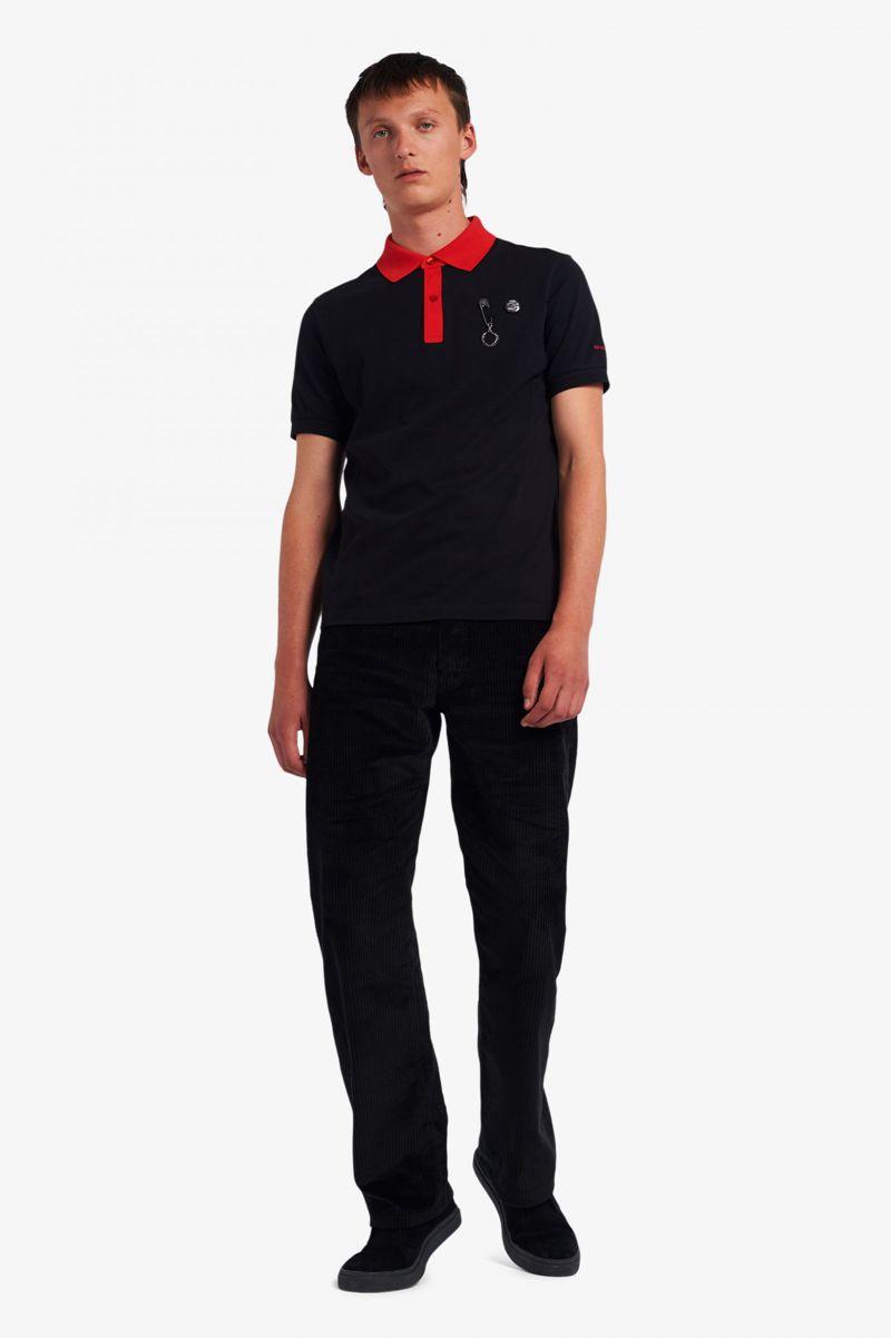 Black Fred Perry SM1944 Men's Polo Shirts | PH 1476CTVE